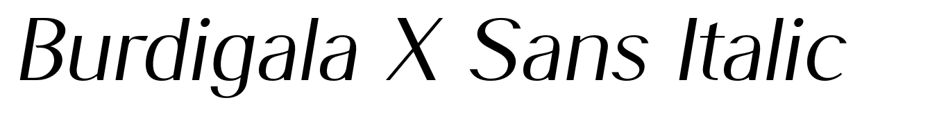 Burdigala X Sans Italic